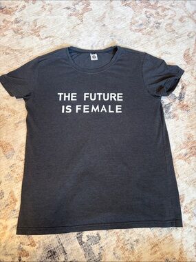 🌟 BlackMyth Dark Gray 'The Future Is Female' Graphic Empowerment Tee
